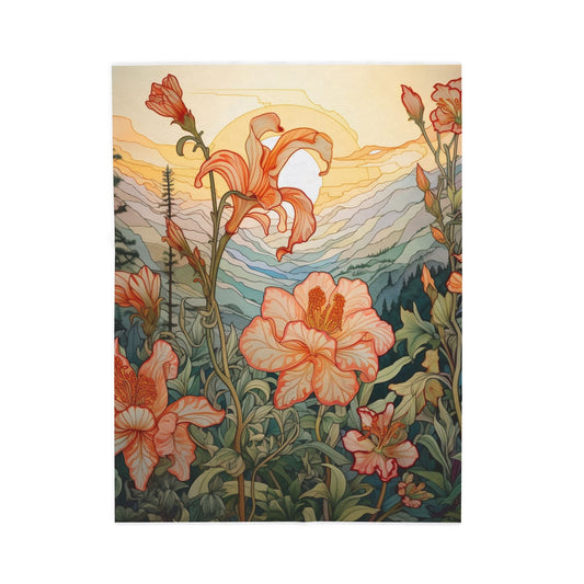 Alpine Garden at Dawn- Plush Blanket