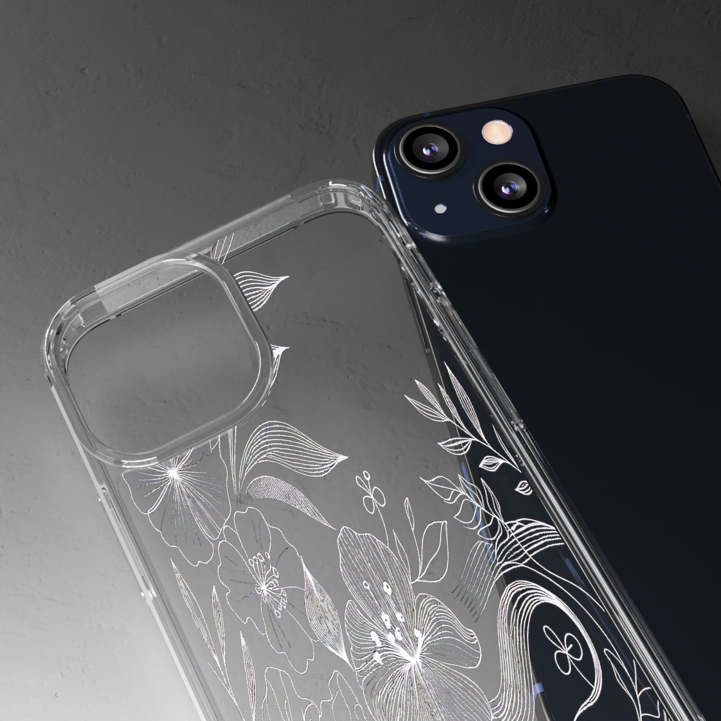 Transparent Petals in Motion Iphone Case Compatible With Iphone 16 15 14 - Clear Phone Cover