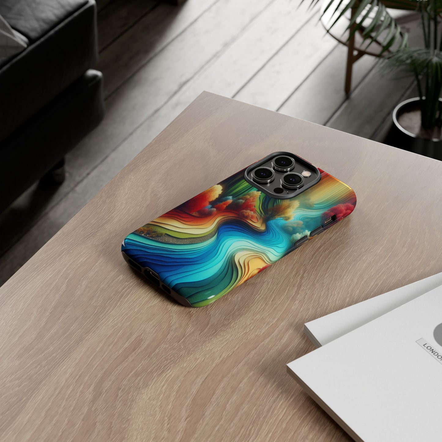 Protective River of Colors Iphone Case Compatible With Iphone 16 15 14 - Iphone Cover