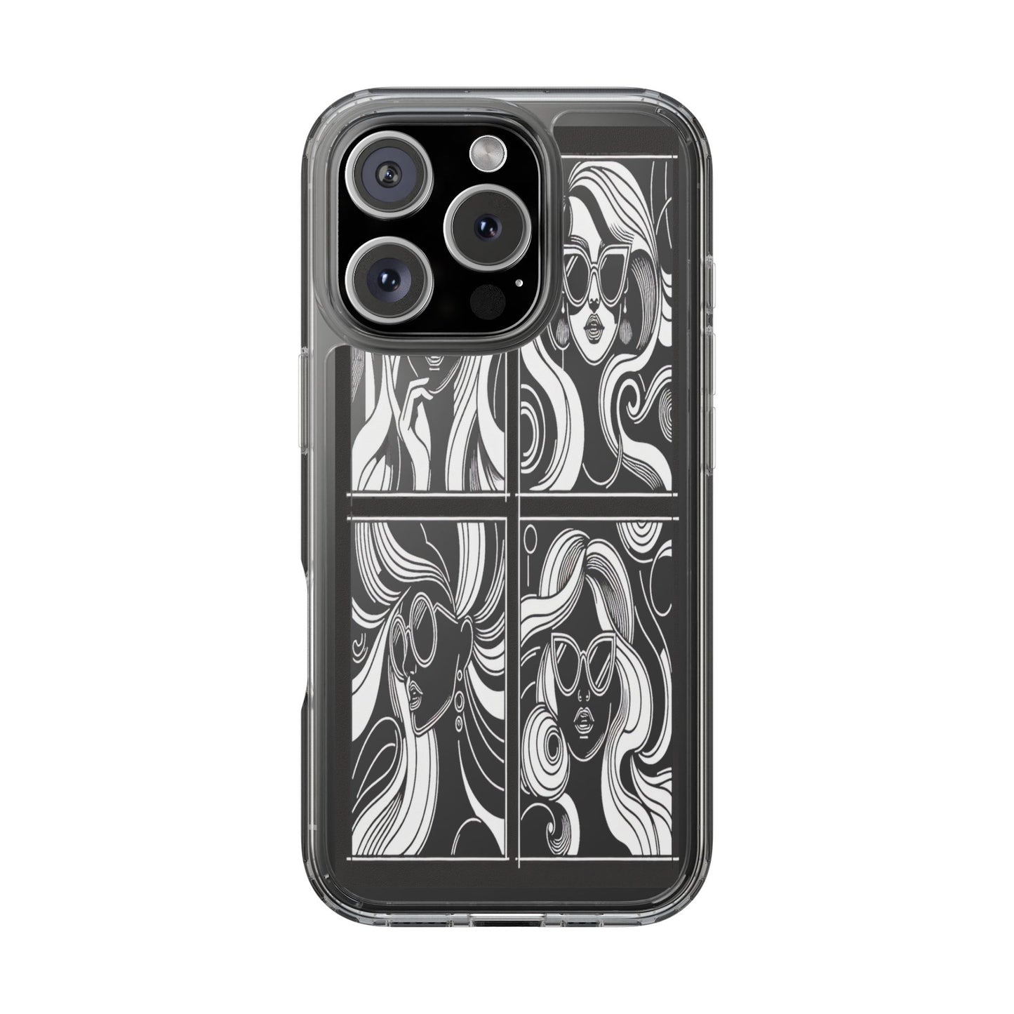 Transparent Chic Visionaries Iphone Case Compatible With Iphone 16 15 14 - Clear Phone Cover