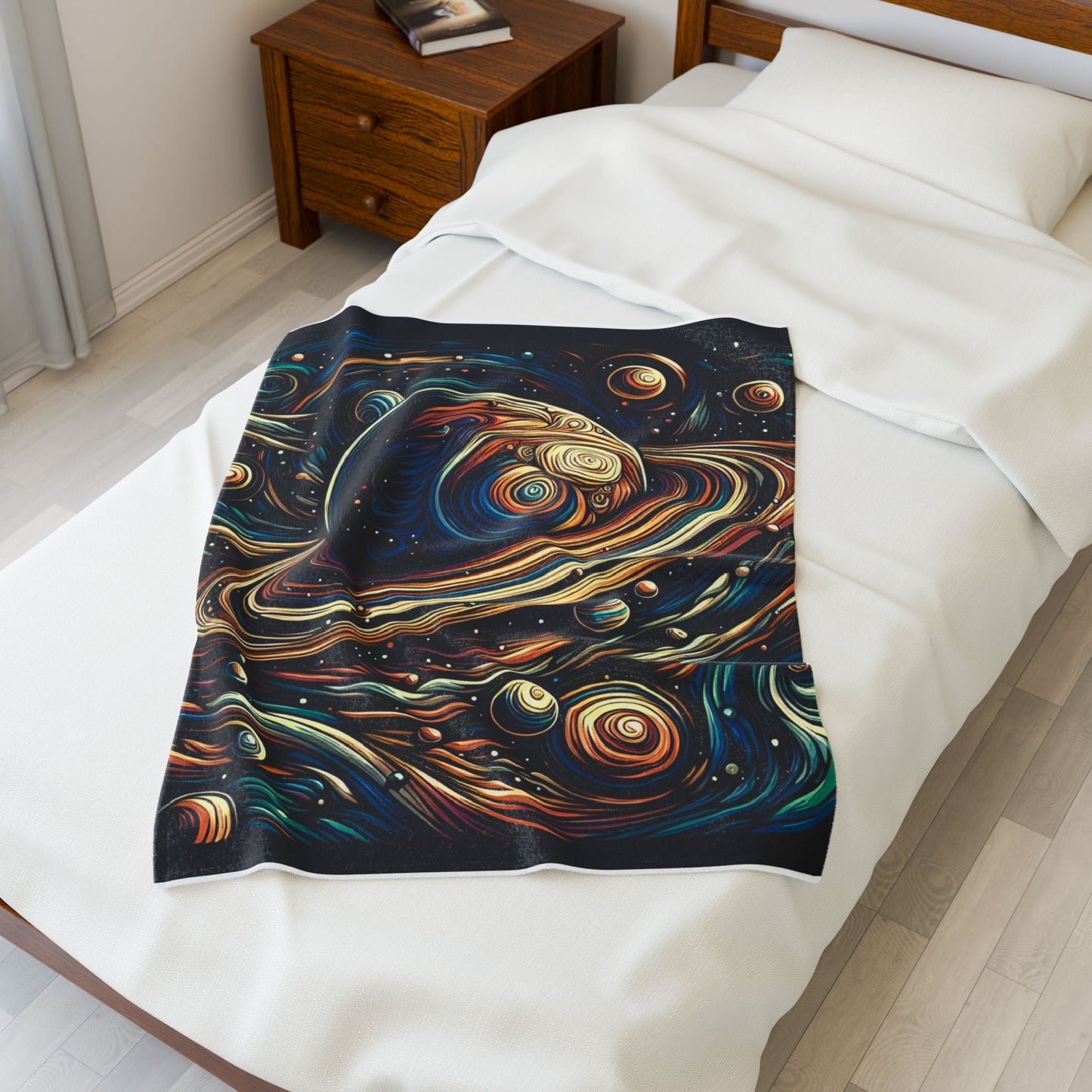 Galactic Whirls of Wonder - Plush Blanket