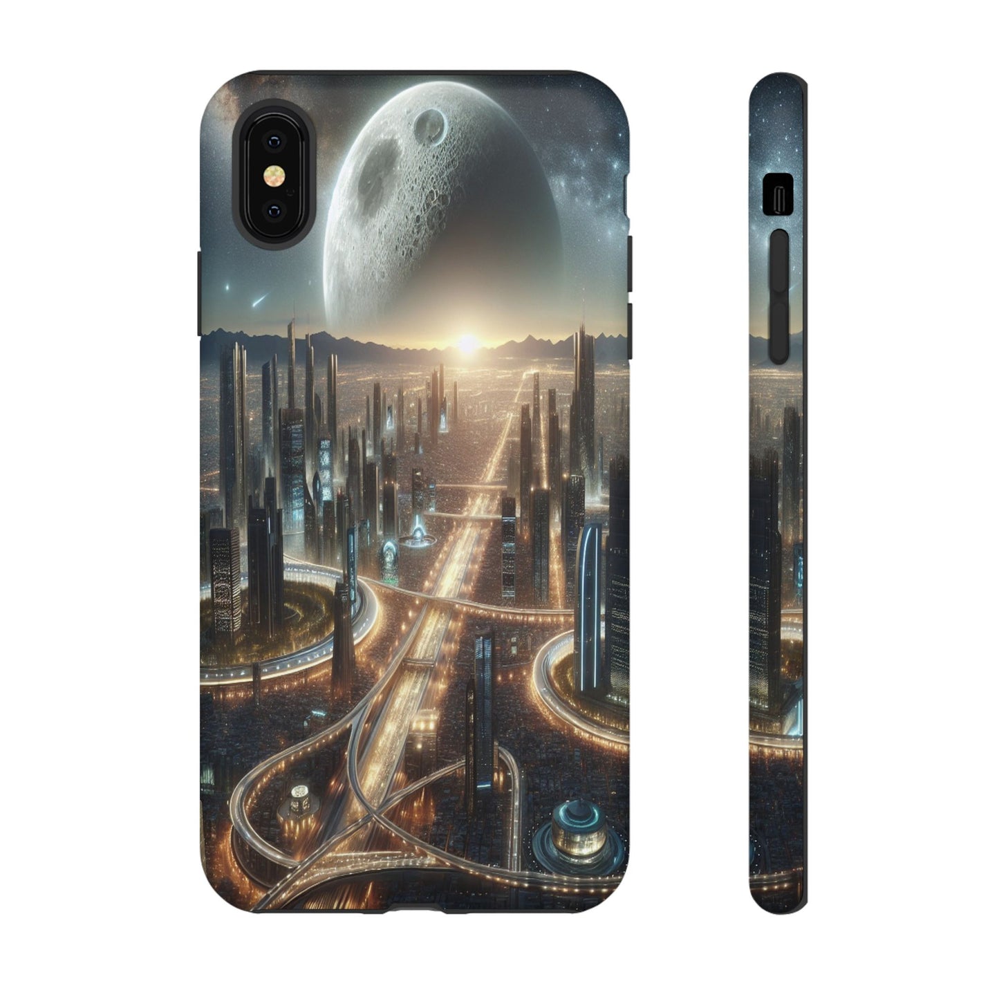 Protective Celestial Cityscape Iphone Case Compatible With Iphone 16 15 14 - Phone Cover
