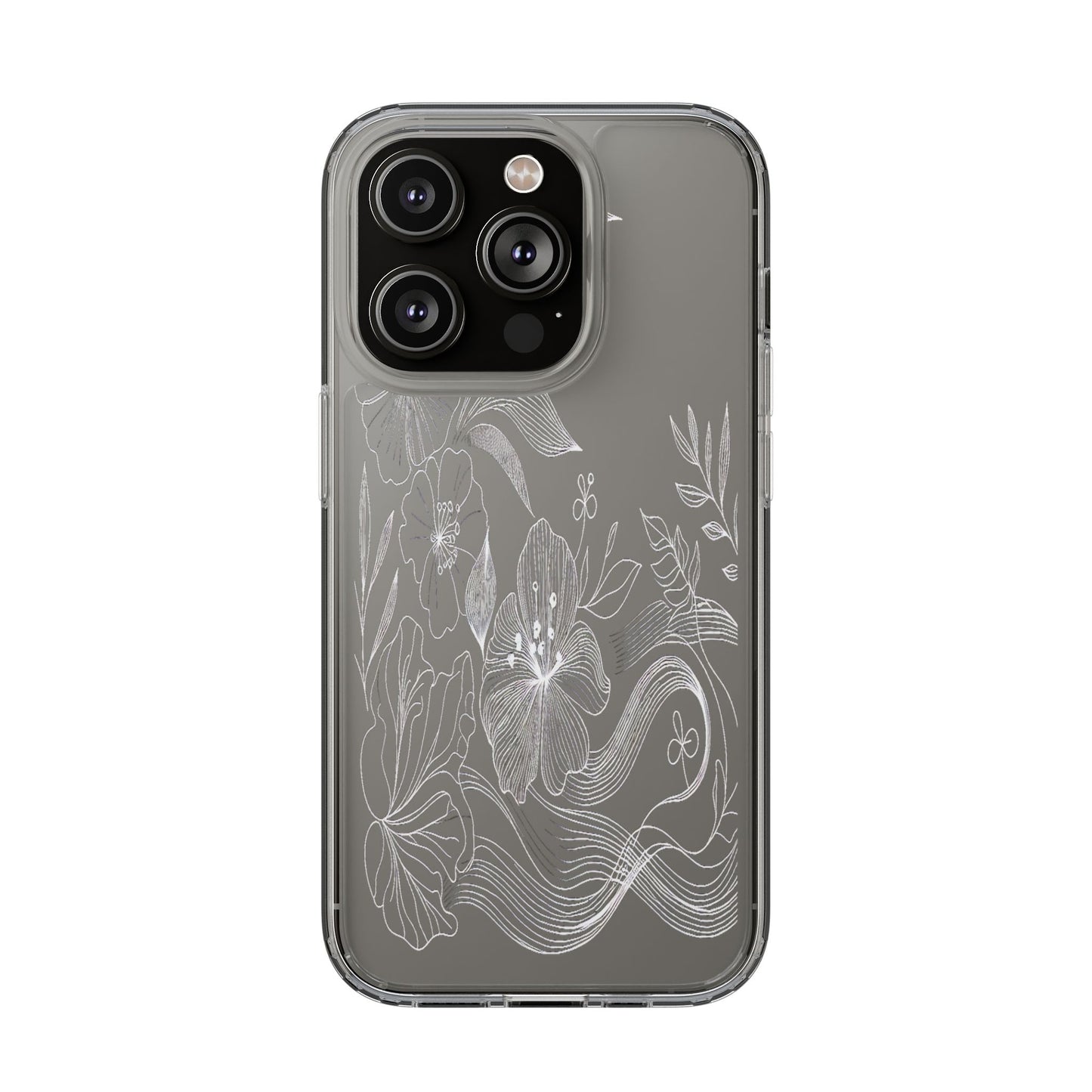 Transparent Petals in Motion Iphone Case Compatible With Iphone 16 15 14 - Clear Phone Cover