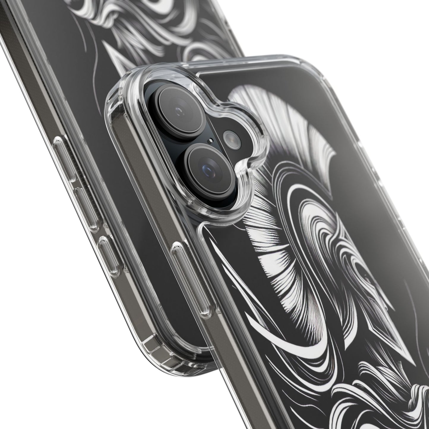 Transparent Helmeted Sentinel in Monochrome Motion Iphone Case Compatible With Iphone 16 15 14 - Clear Phone Cover