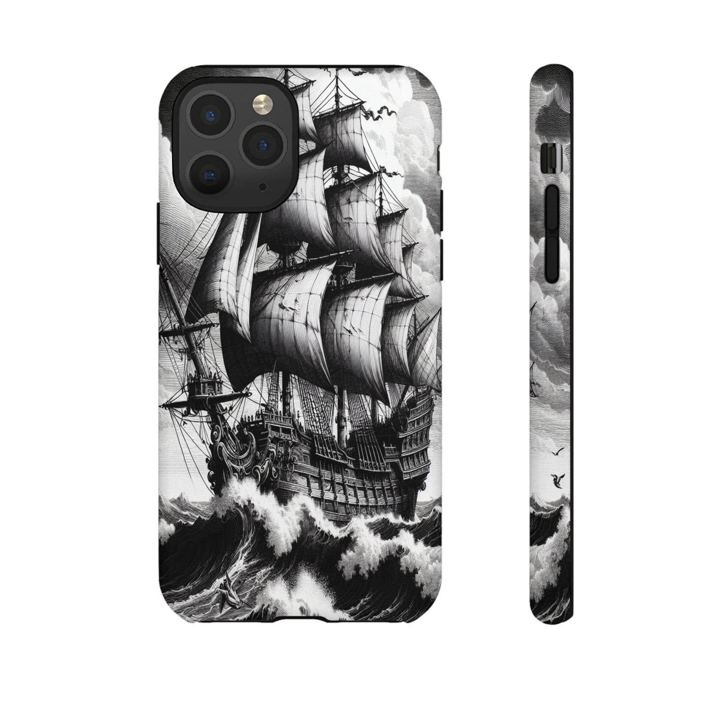Custom ProtectiveSailing Through the TempestIphone Case Compatible With Iphone 16 15 14 - Phone Cover