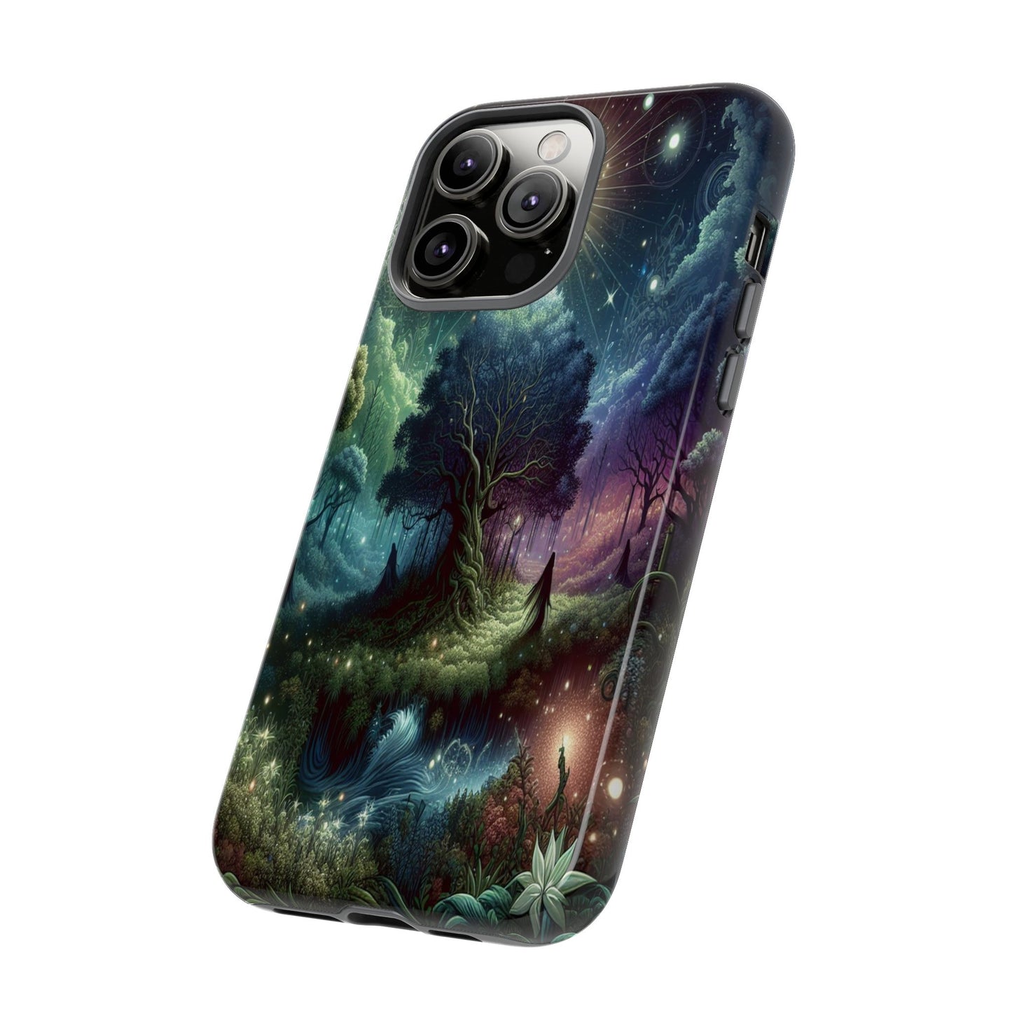 Luminous Forest Nightscape - Phone Case