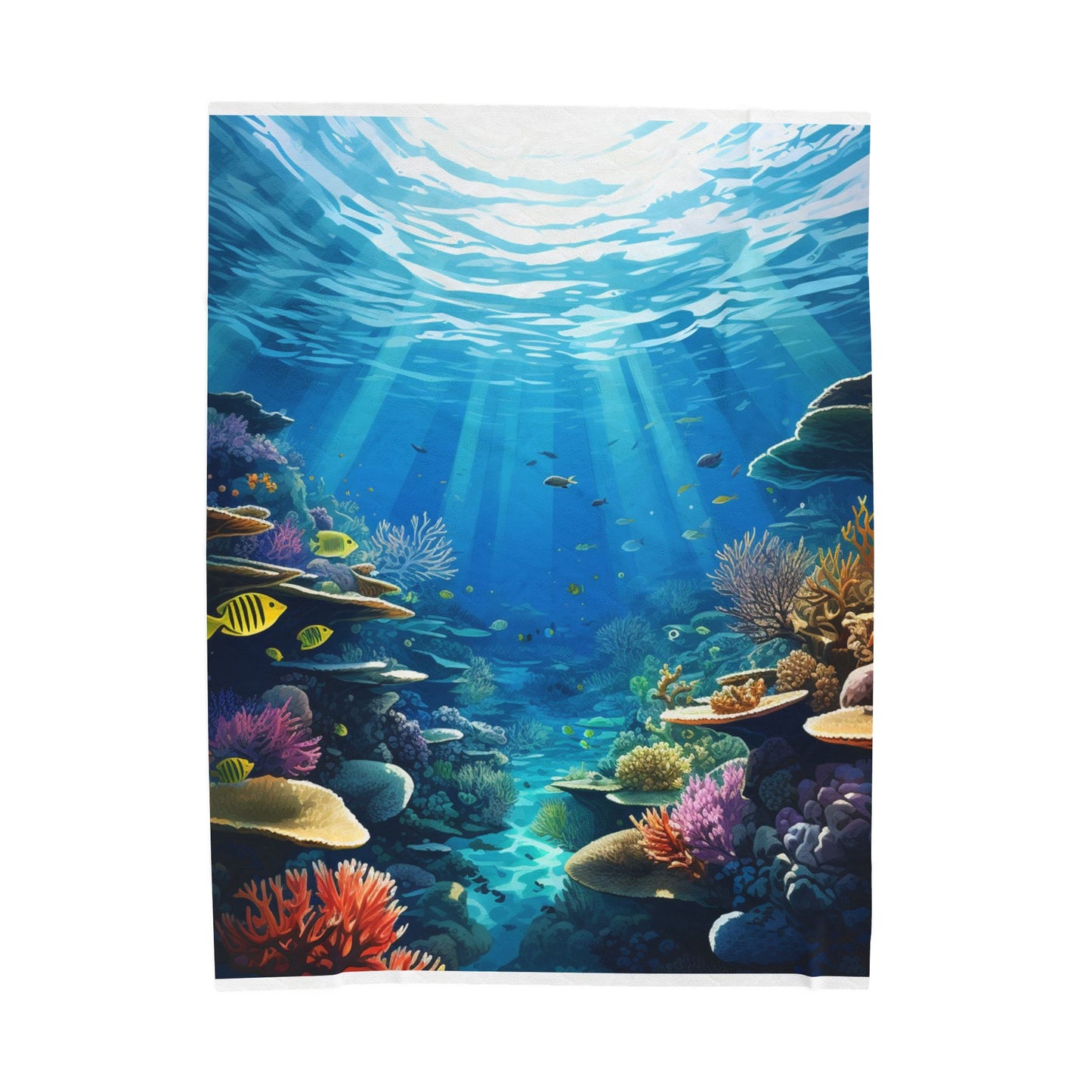 Underwater Haven of Tranquility- Plush Blanket