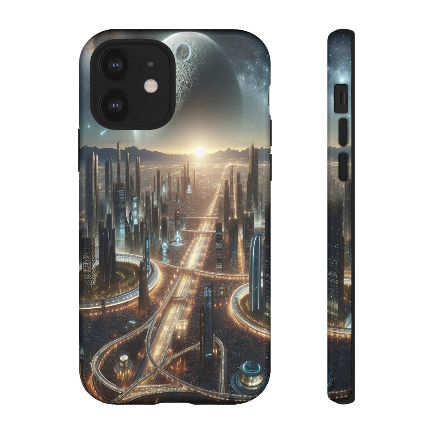 Protective Celestial Cityscape Iphone Case Compatible With Iphone 16 15 14 - Phone Cover