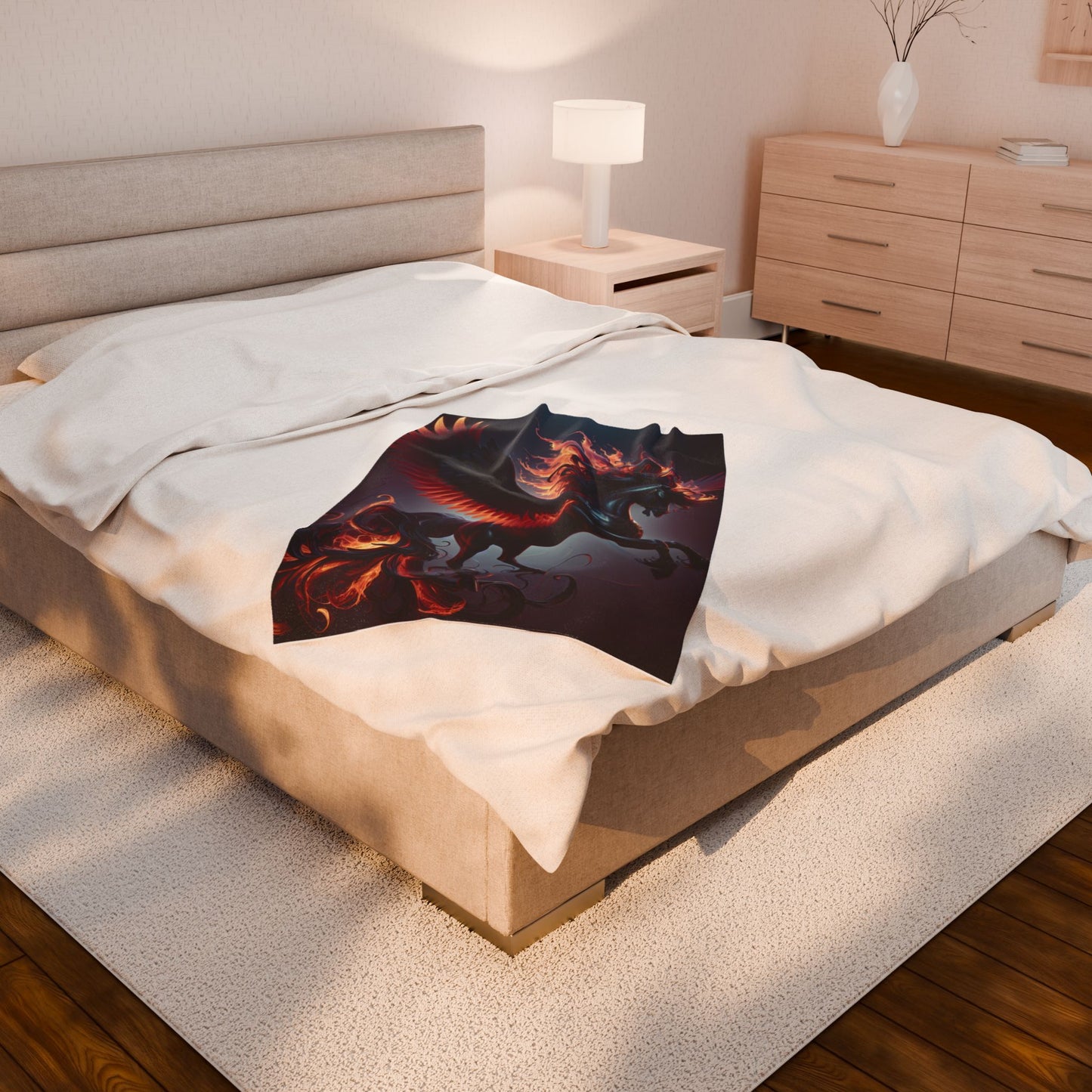 Fiery Pegasus Majesty- Plush Blanket