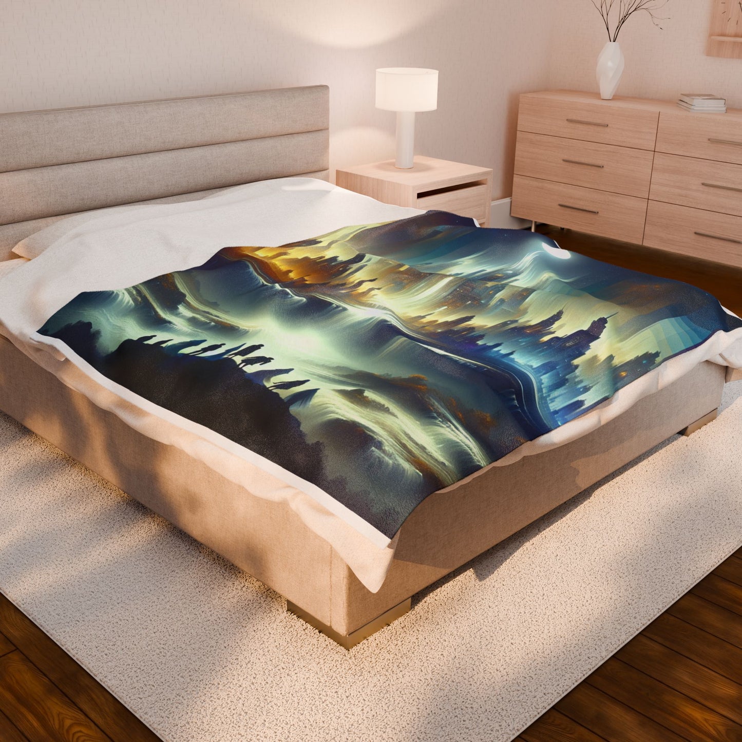 City of Starlight Cascade - Plush Blanket