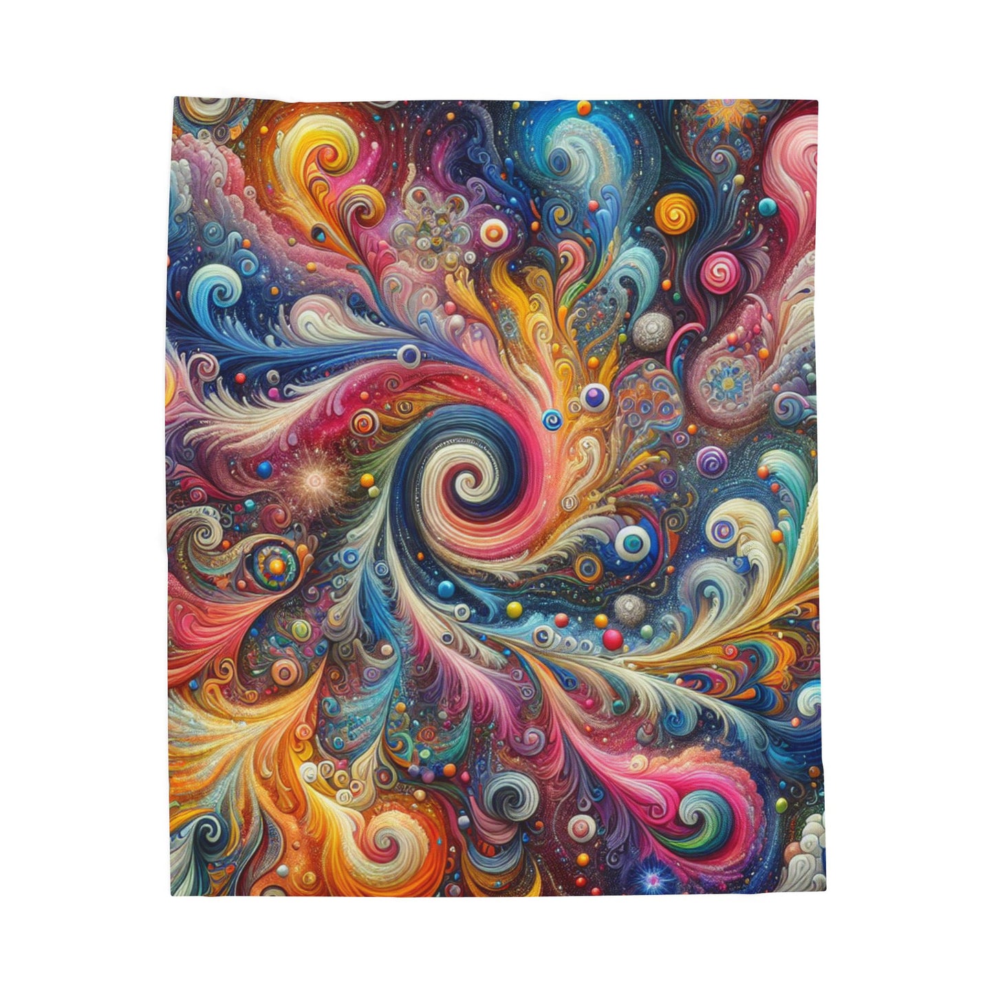 Galactic Swirls Unleashed - Plush Blanket