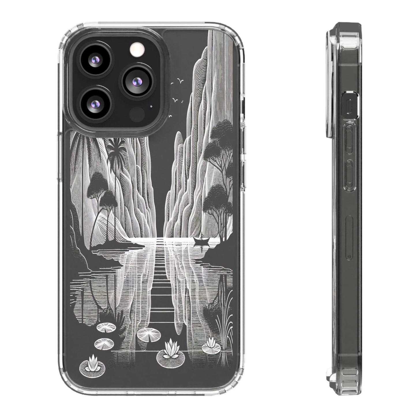 Transparent Journey Through the Cliffs Iphone Case Compatible With Iphone 16 15 14 - Clear Phone Cover