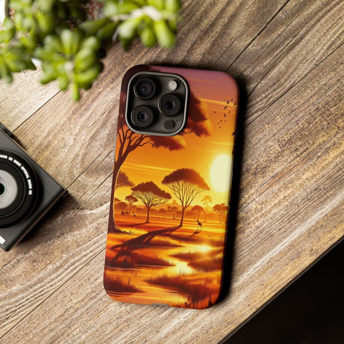 Protective Golden Savannah Giants Iphone Case Compatible With Iphone 16 15 14 - Phone Cover