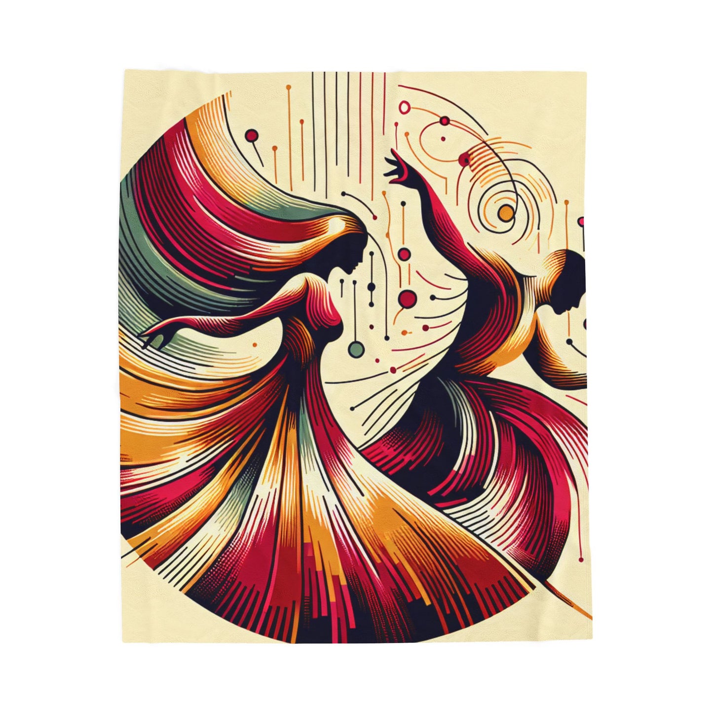 Flow of Movement - Plush Blanket