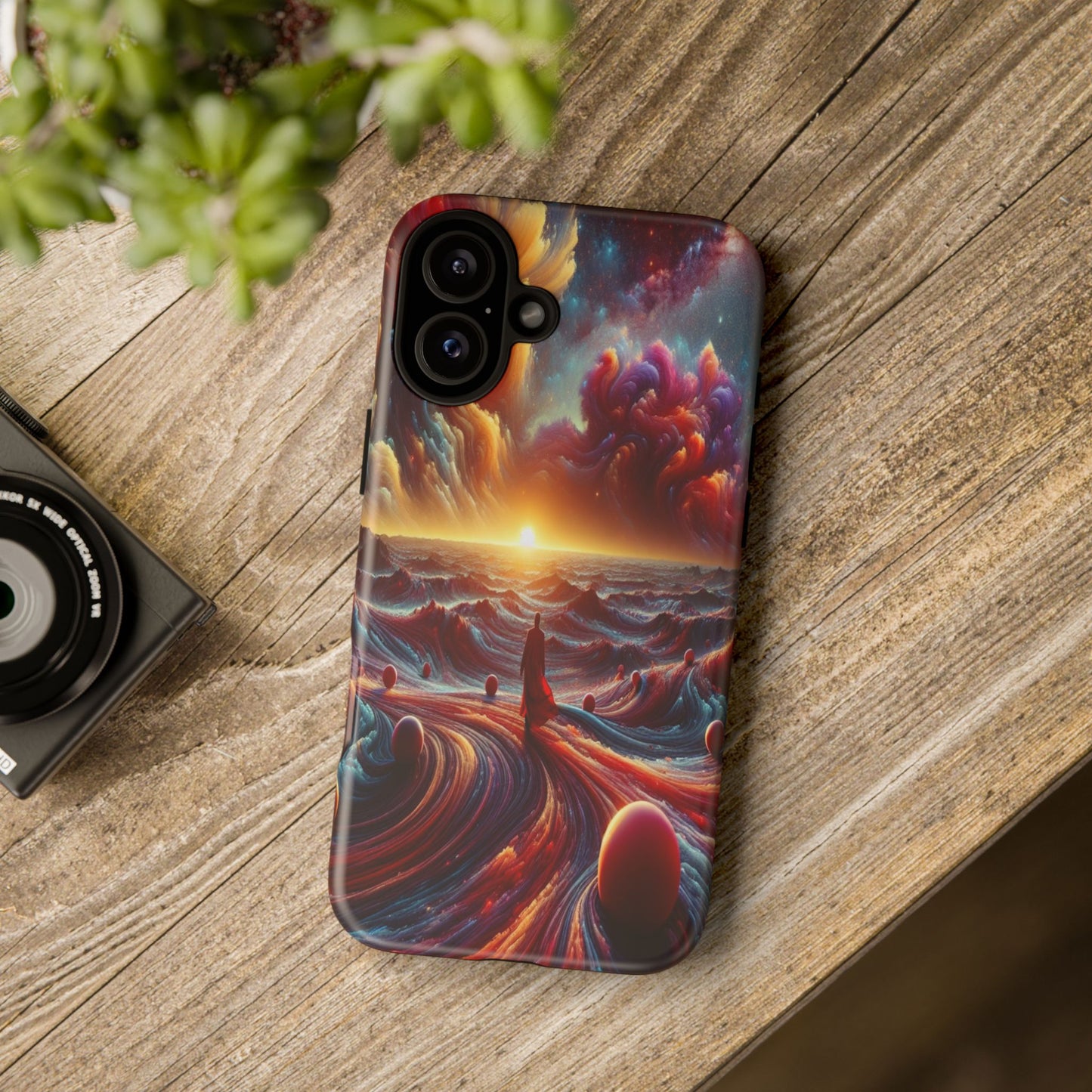 Journey Through Celestial Waves - Phone Case