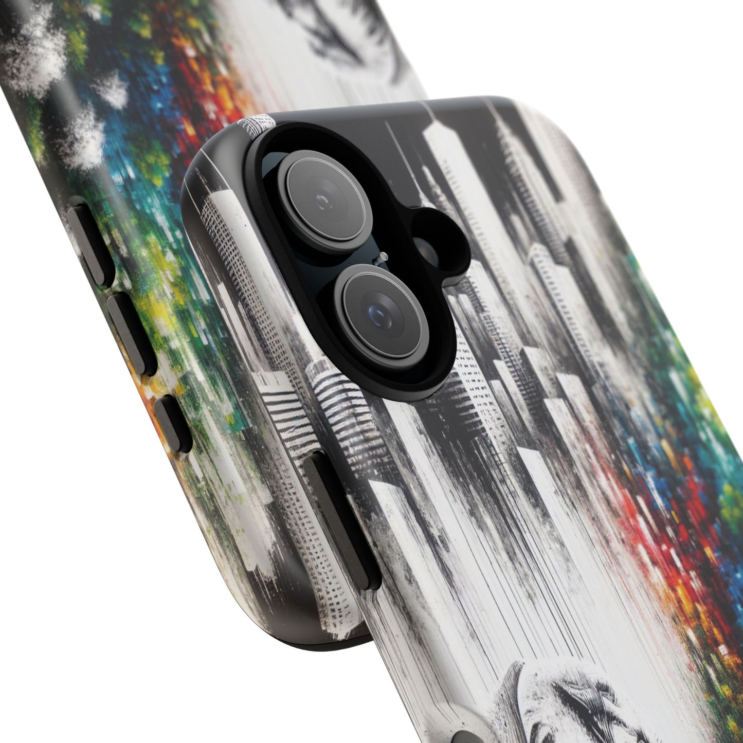 Protective Elephant's Journey Through the Cityscape Iphone Case Compatible With Iphone 16 15 14 - Phone Cover