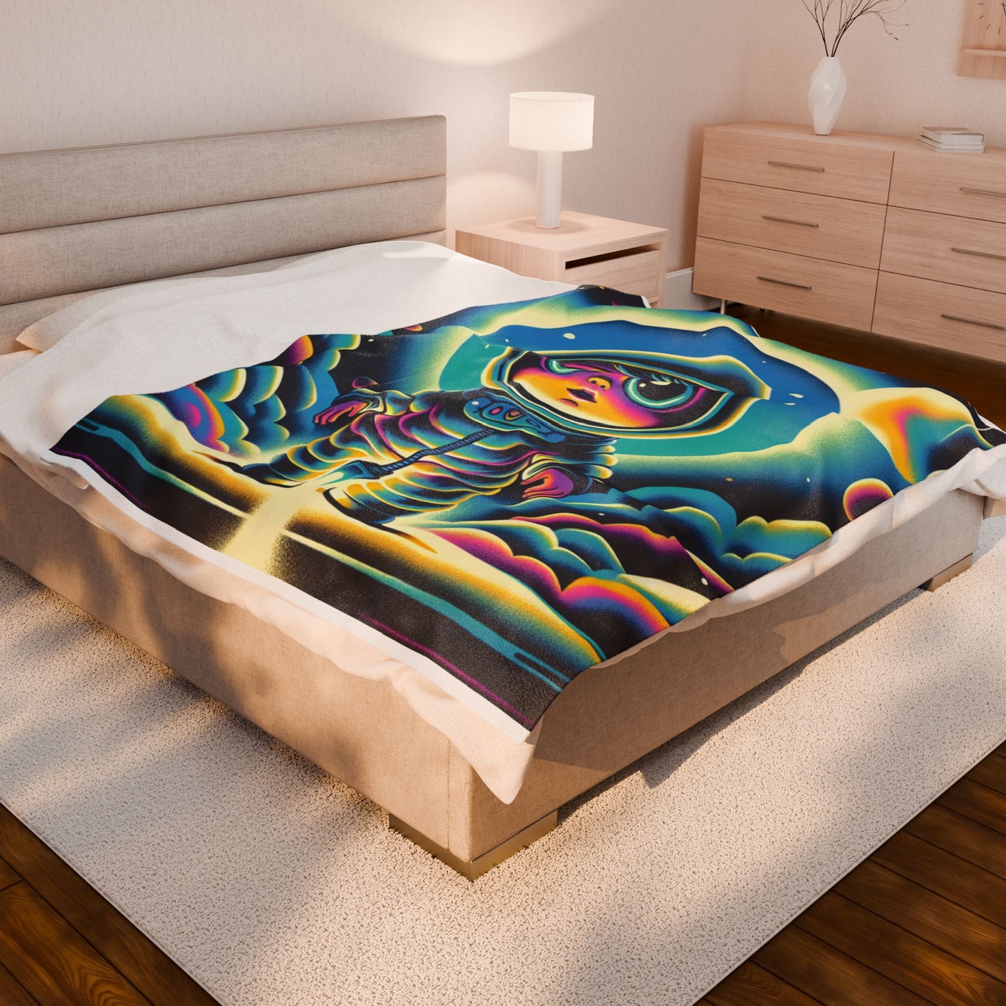 Cosmic Explorer in Orbit - Plush Blanket