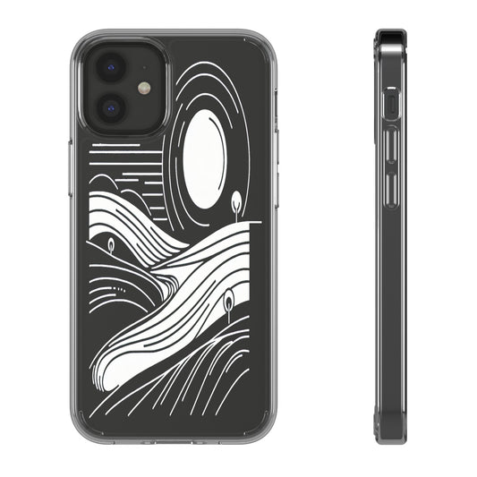 Transparent Horizon Curves Iphone Case Compatible With Iphone 16 15 14 - Clear Phone Cover