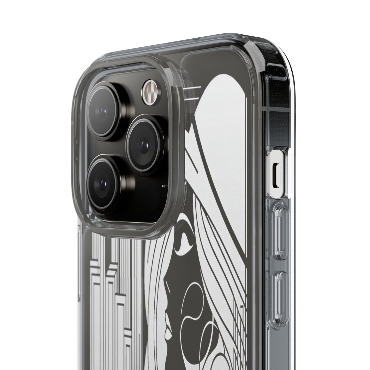 Transparent Silhouette of a Modern Vision Iphone Case Compatible With Iphone 16 15 14 - Clear Phone Cover