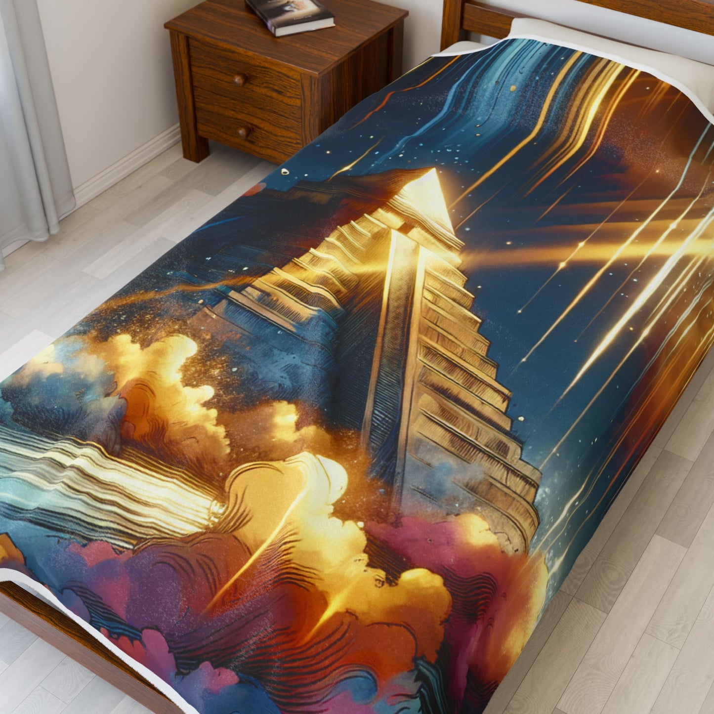 Golden Ascension - Plush Blanket