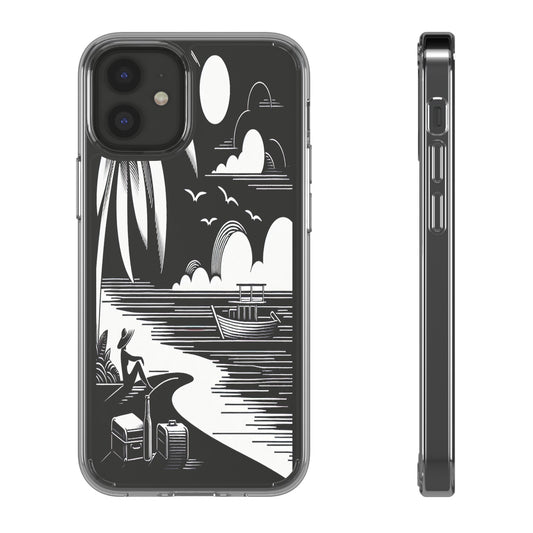 Transparent Journey on the Shore Iphone Case Compatible With Iphone 16 15 14 - Clear Phone Cover