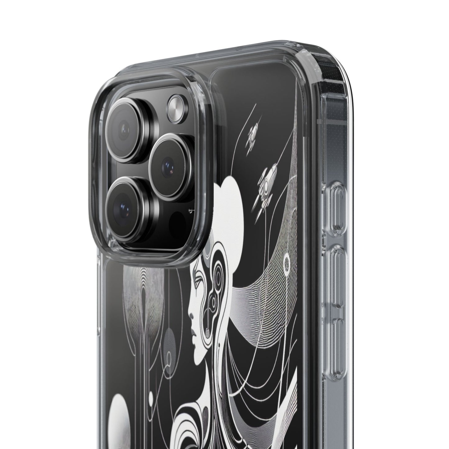 Transparent Galactic Ascent Iphone Case Compatible With Iphone 16 15 14 - Clear Phone Cover