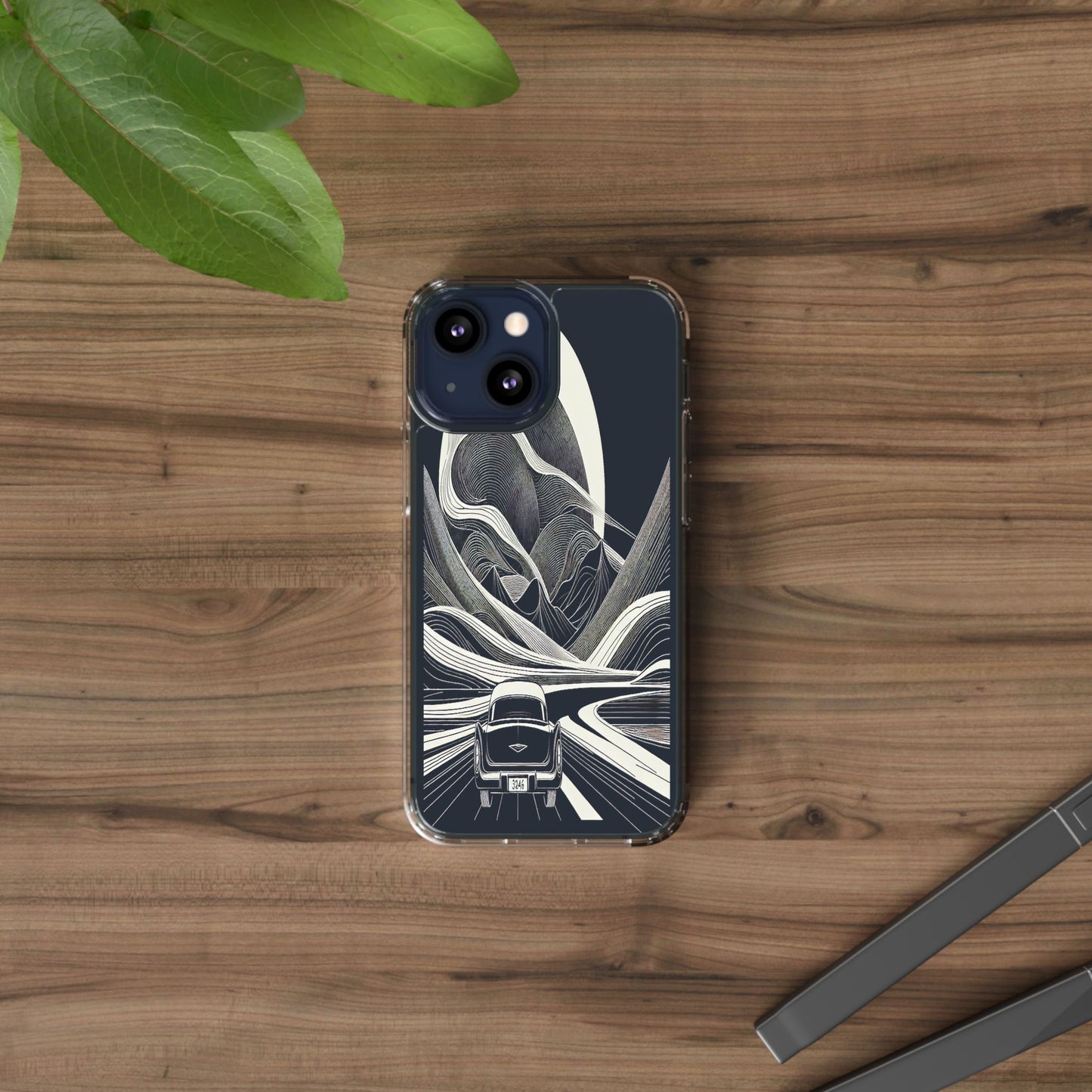 Journey Through the Curves - Clear Phone Case