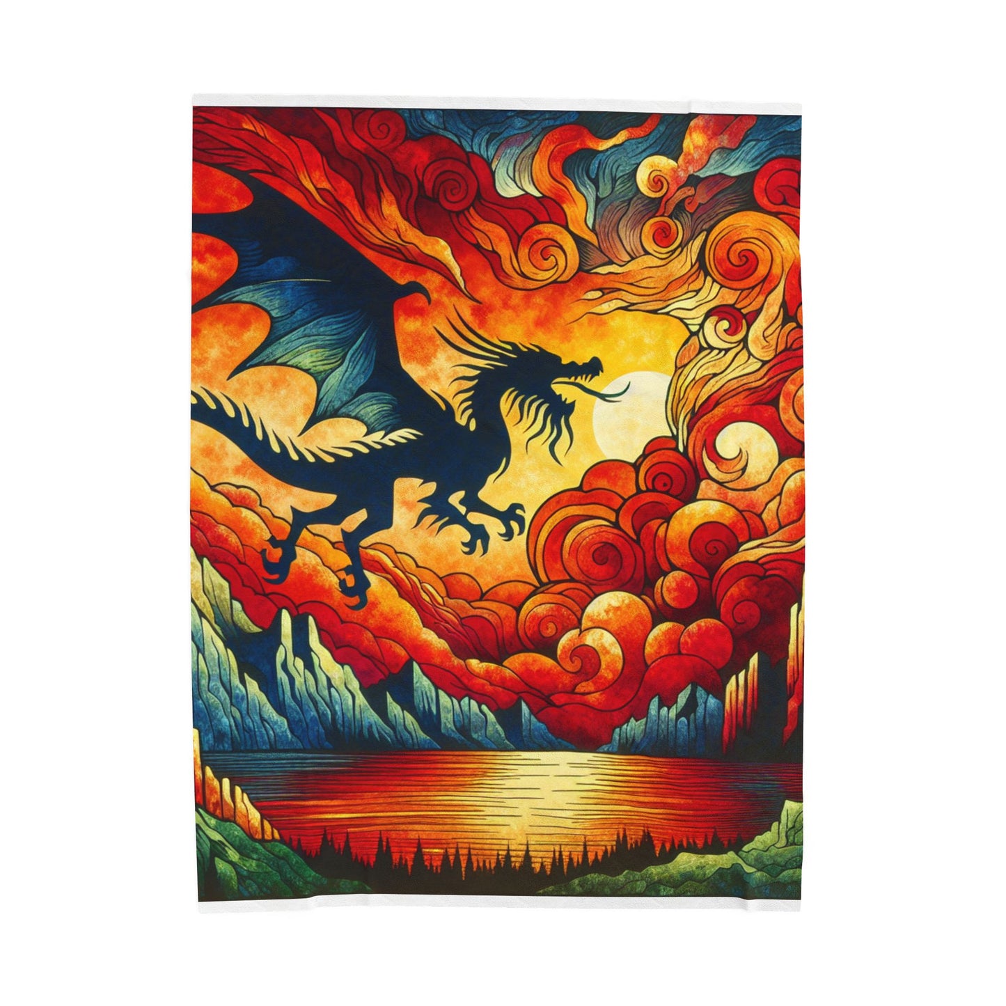 Dragon in Flight - Plush Blanket