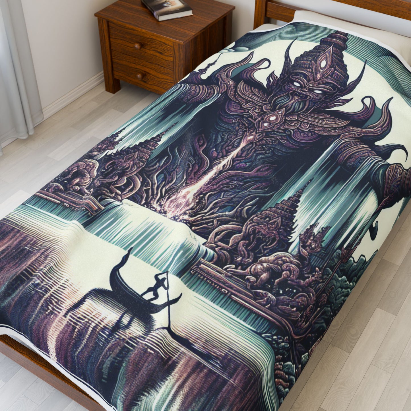 Mystic Guardian of the Waters - Plush Blanket