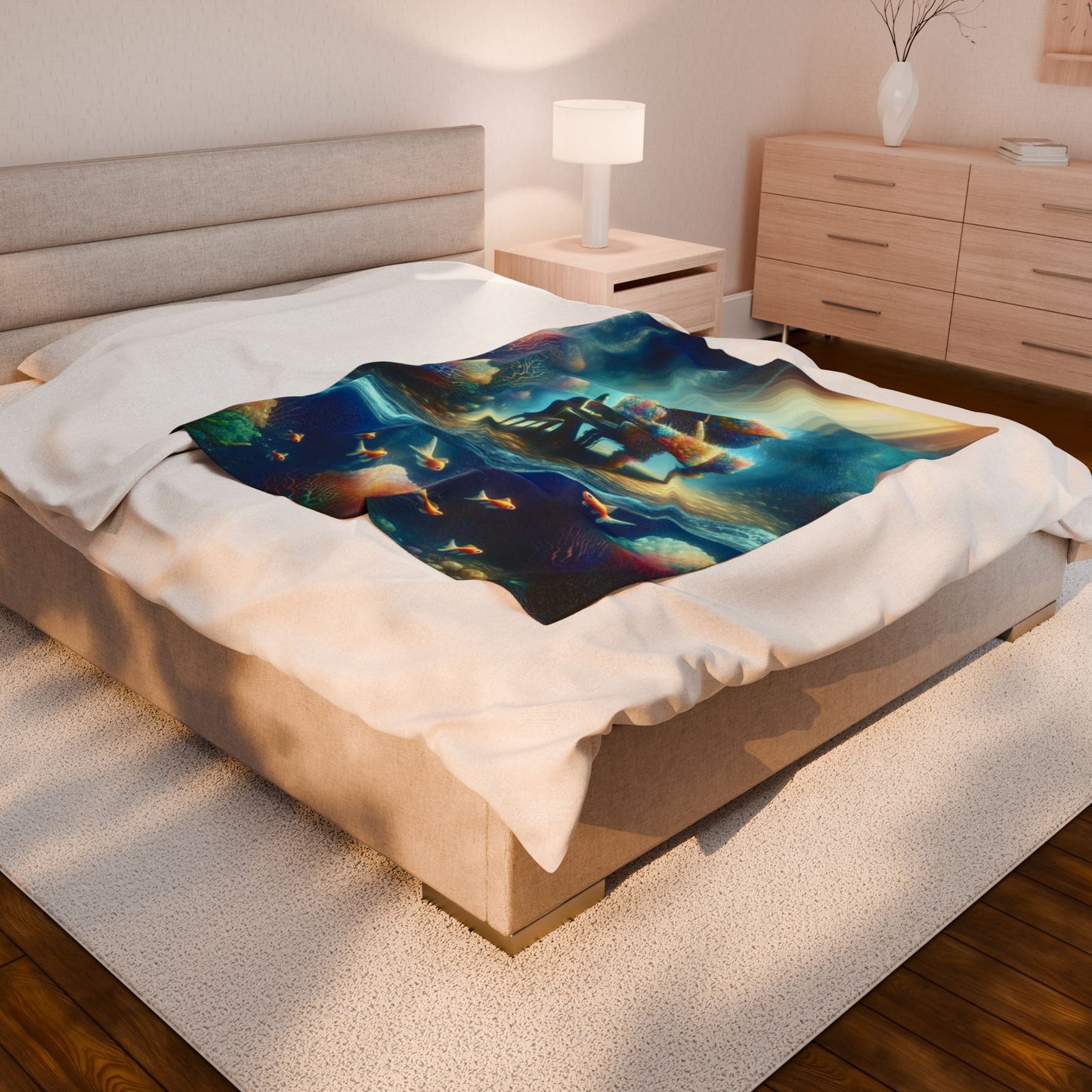Melody Beneath the Waves - Plush Blanket