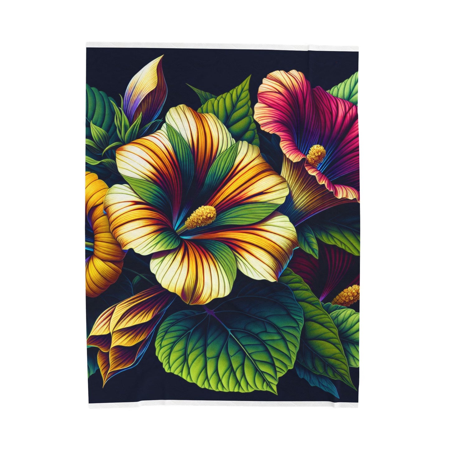 Vivid Petal Infusion- Plush Blanket