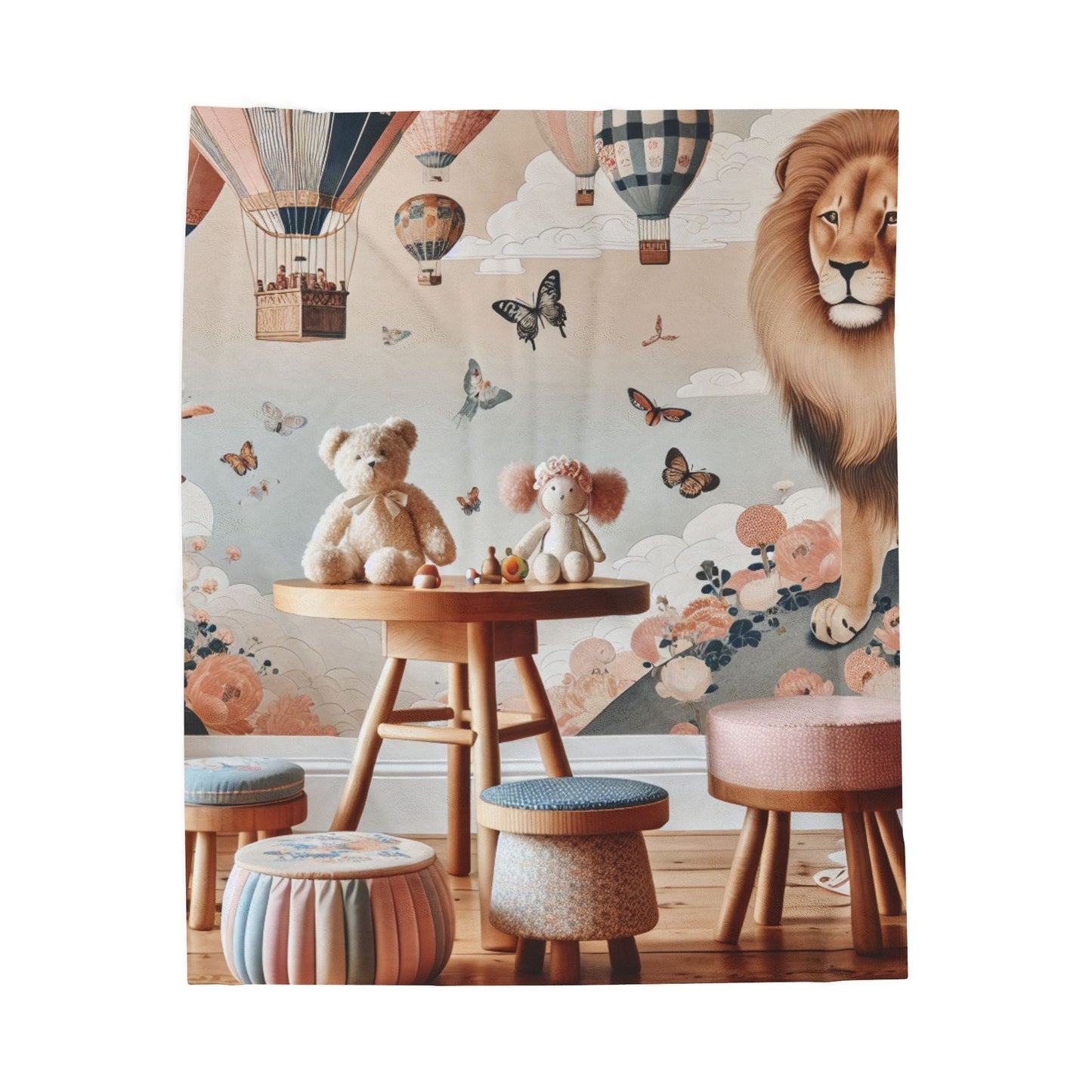 Playful Safari Adventure - Plush Blanket