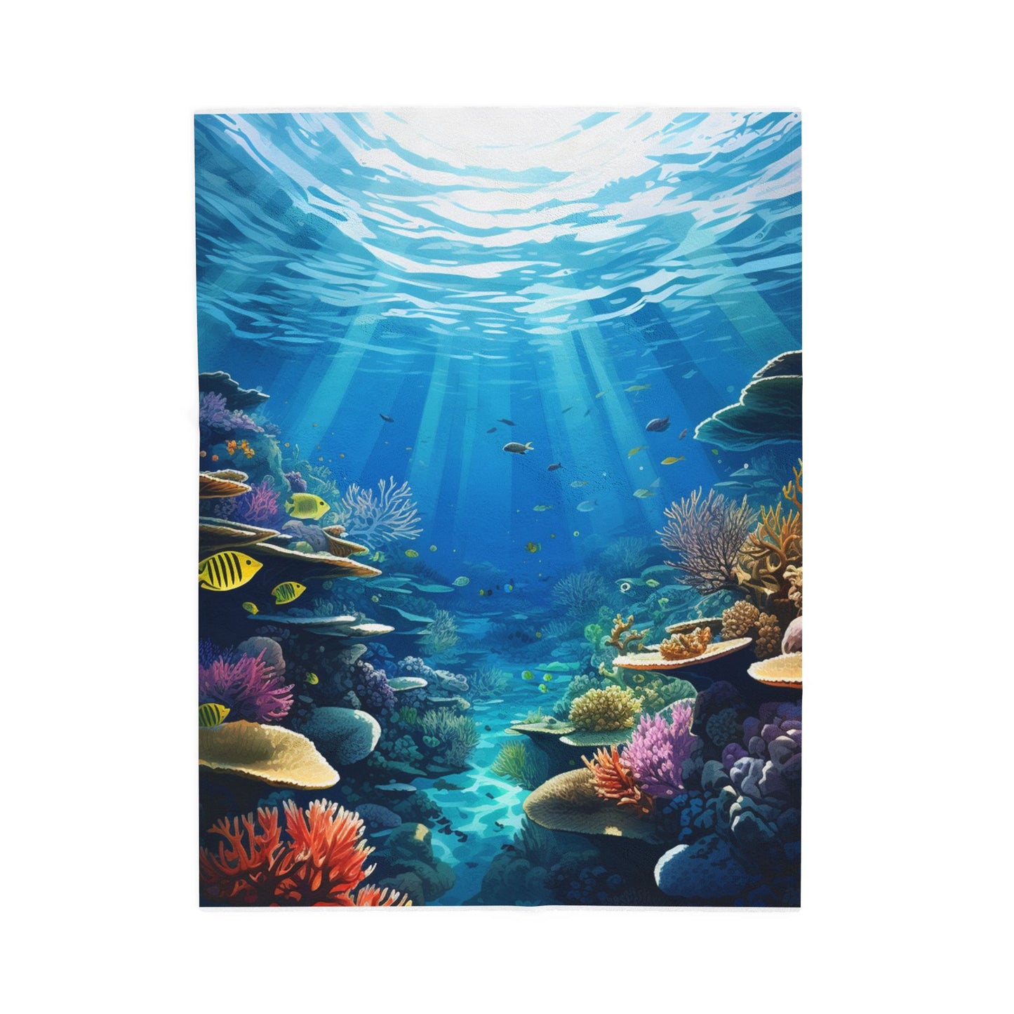 Underwater Haven of Tranquility- Plush Blanket