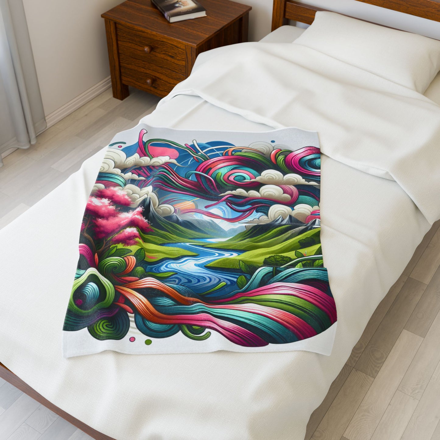Enchanted River Odyssey - Plush Blanket