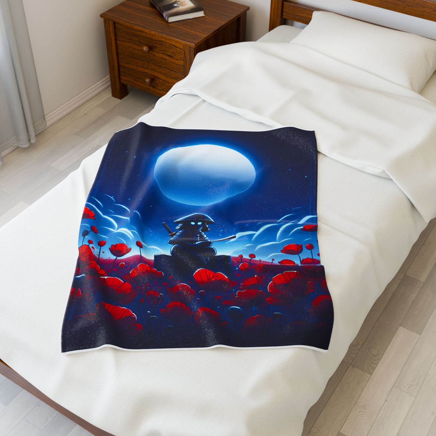 Samurai in the Night Garden - Plush Blanket