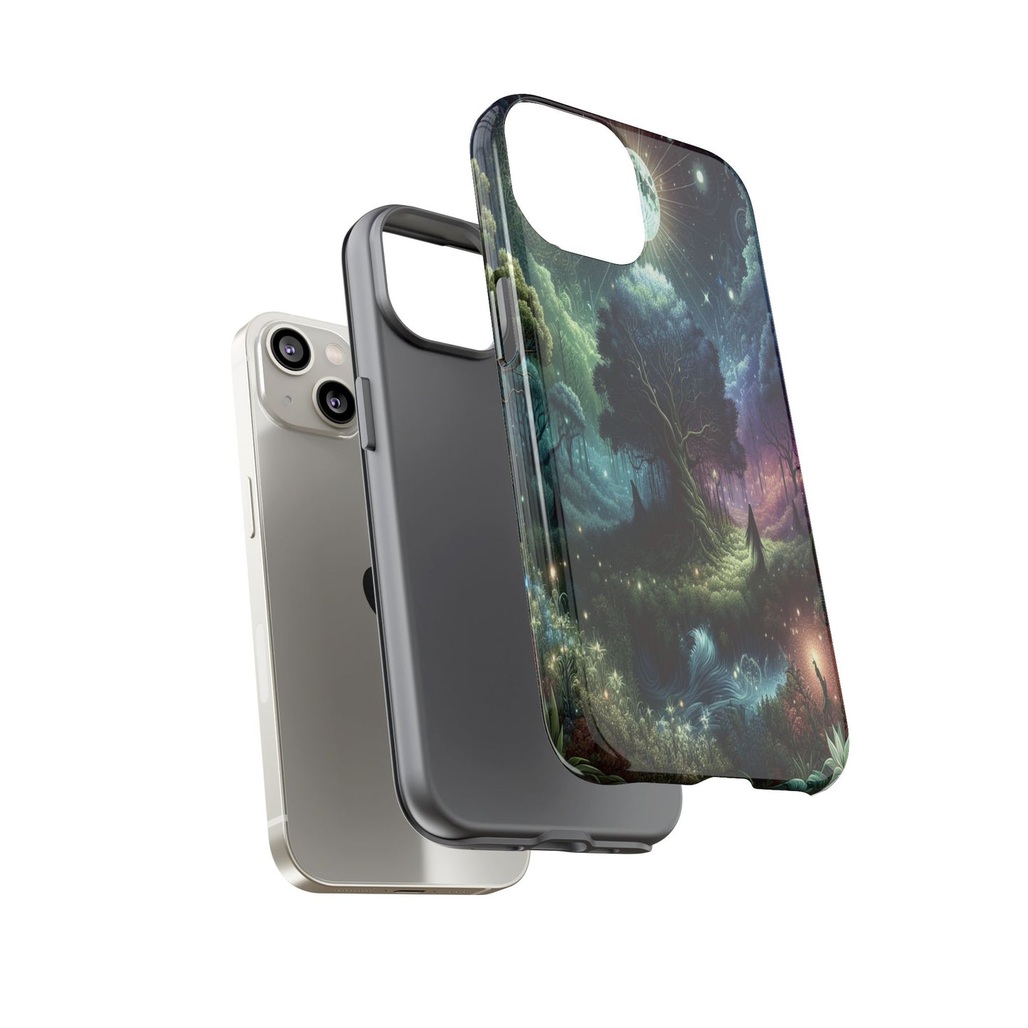 Luminous Forest Nightscape - Phone Case