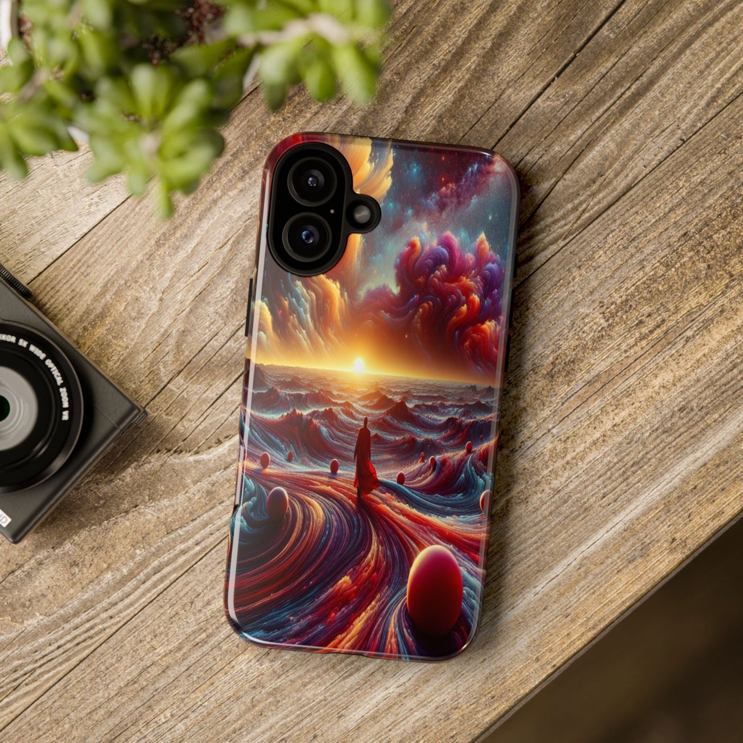 Journey Through Celestial Waves - Phone Case