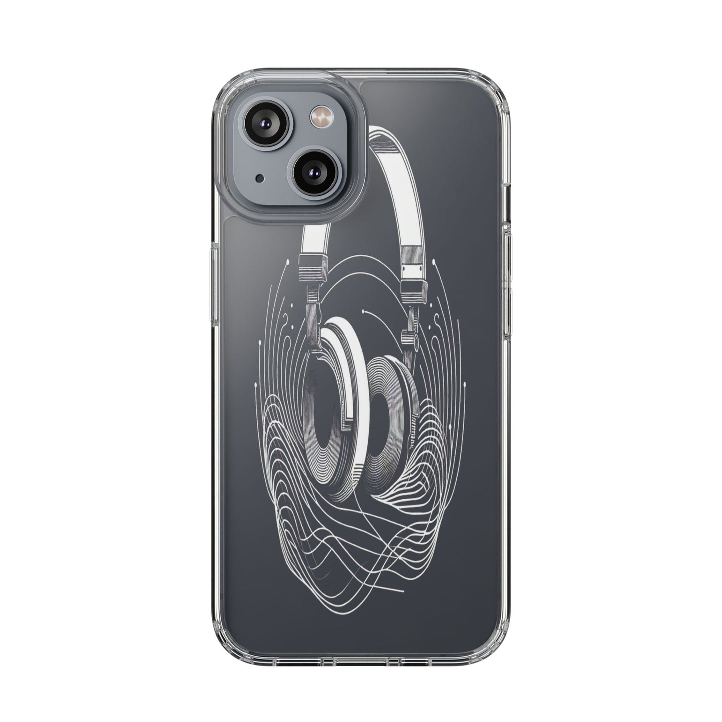 Transparent Sound Waves Unleashed Iphone Case Compatible With Iphone 16 15 14 - Clear Phone Cover