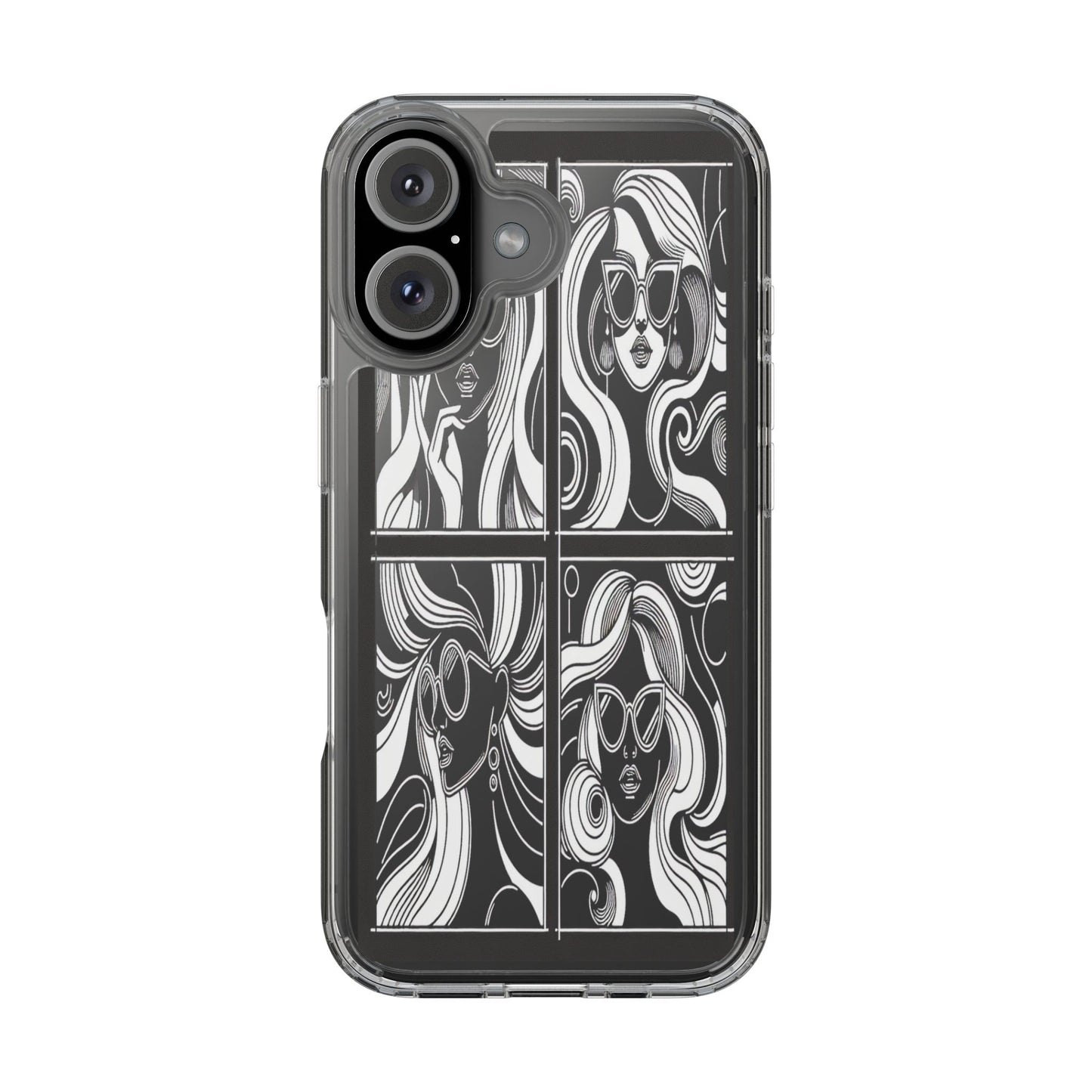 Transparent Chic Visionaries Iphone Case Compatible With Iphone 16 15 14 - Clear Phone Cover