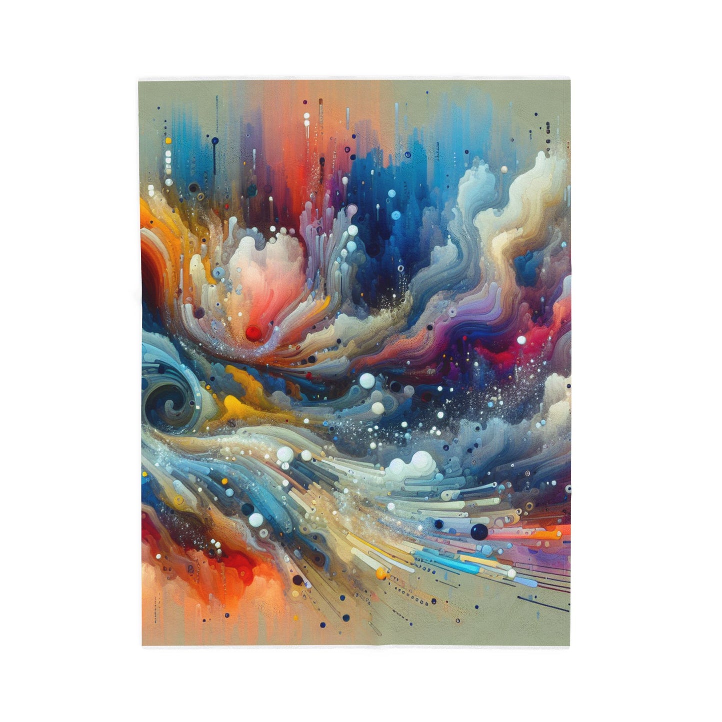 Whirl of Colors Unleashed - Plush Blanket
