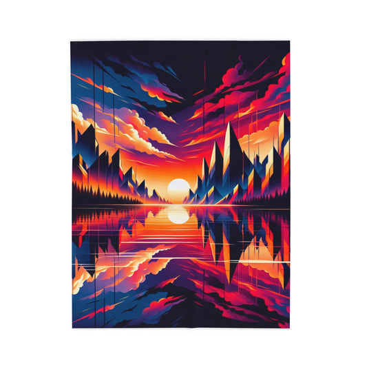 Radiance of the Painted Peaks - Plush Blanket