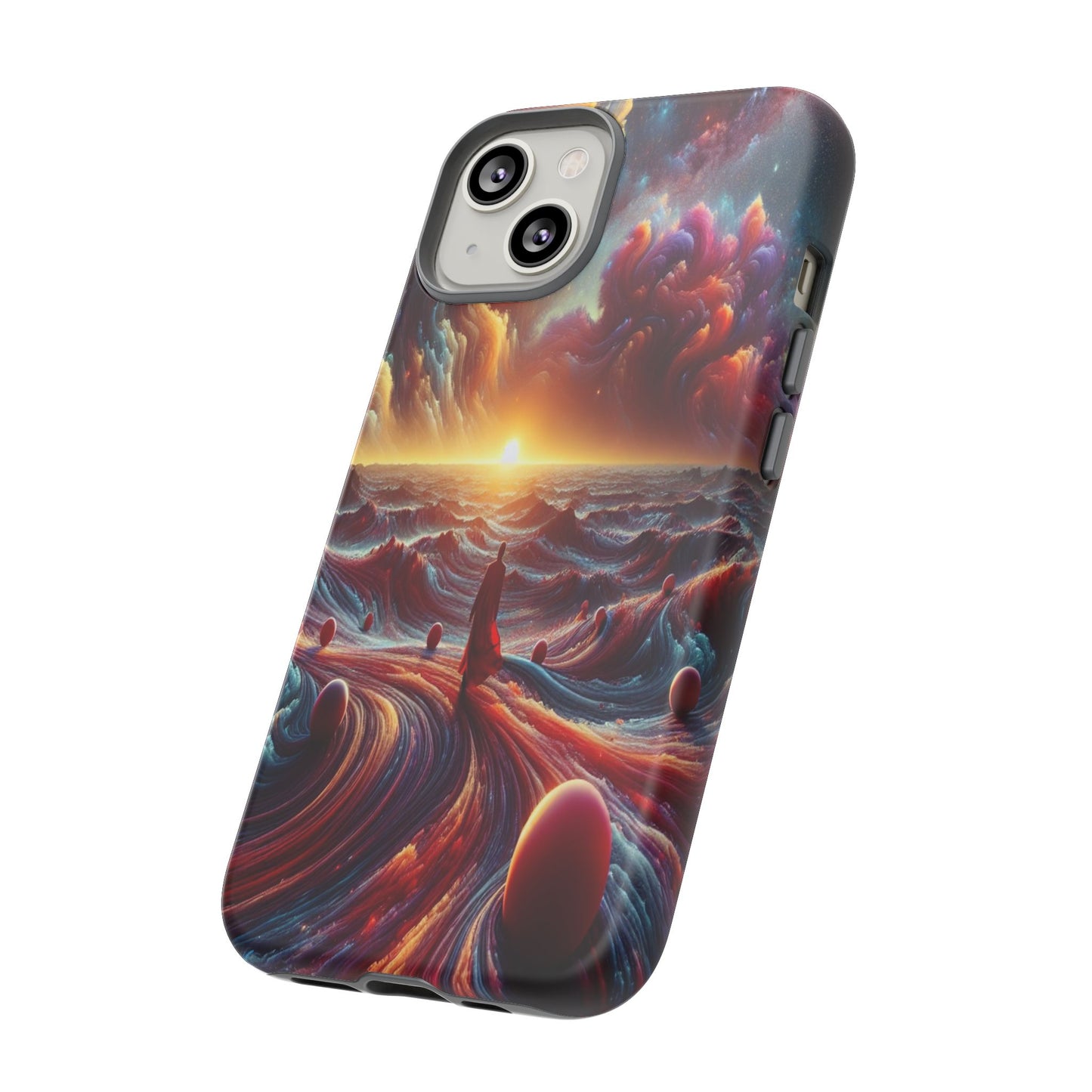Journey Through Celestial Waves - Phone Case