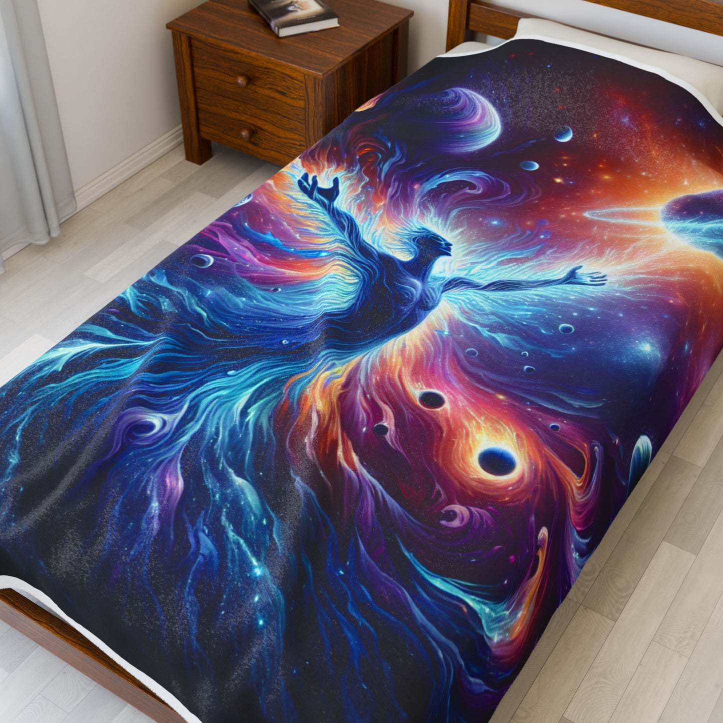 Majestic Cosmos Unleashed - Plush Blanket