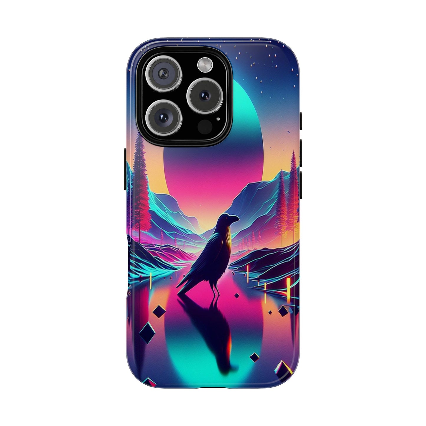 Celestial Horizon with Raven - Phone Case