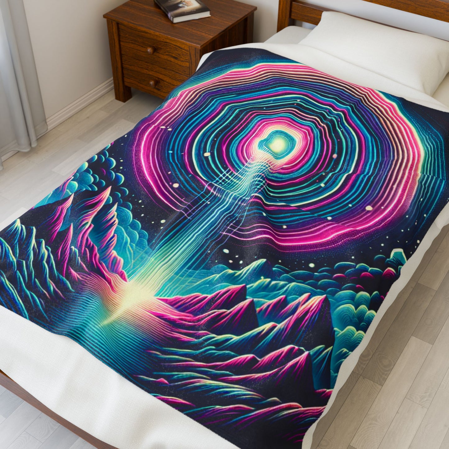Radiant Cosmos Unveiled - Plush Blanket