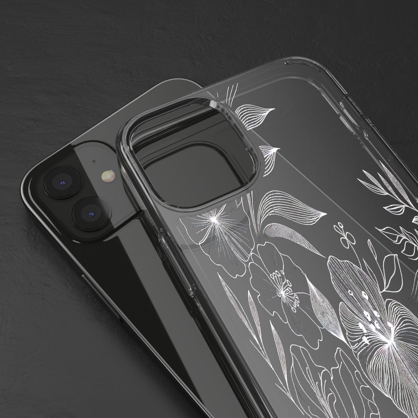 Transparent Petals in Motion Iphone Case Compatible With Iphone 16 15 14 - Clear Phone Cover