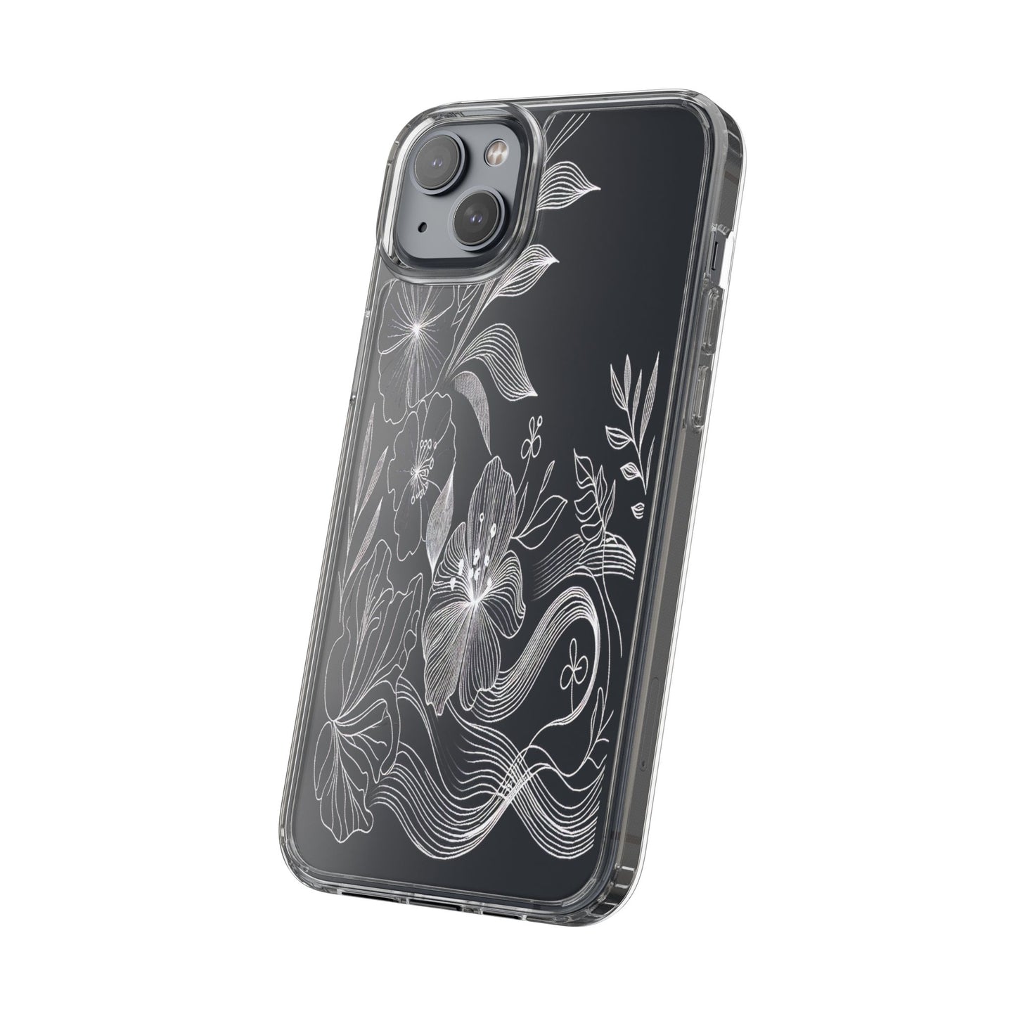 Transparent Petals in Motion Iphone Case Compatible With Iphone 16 15 14 - Clear Phone Cover