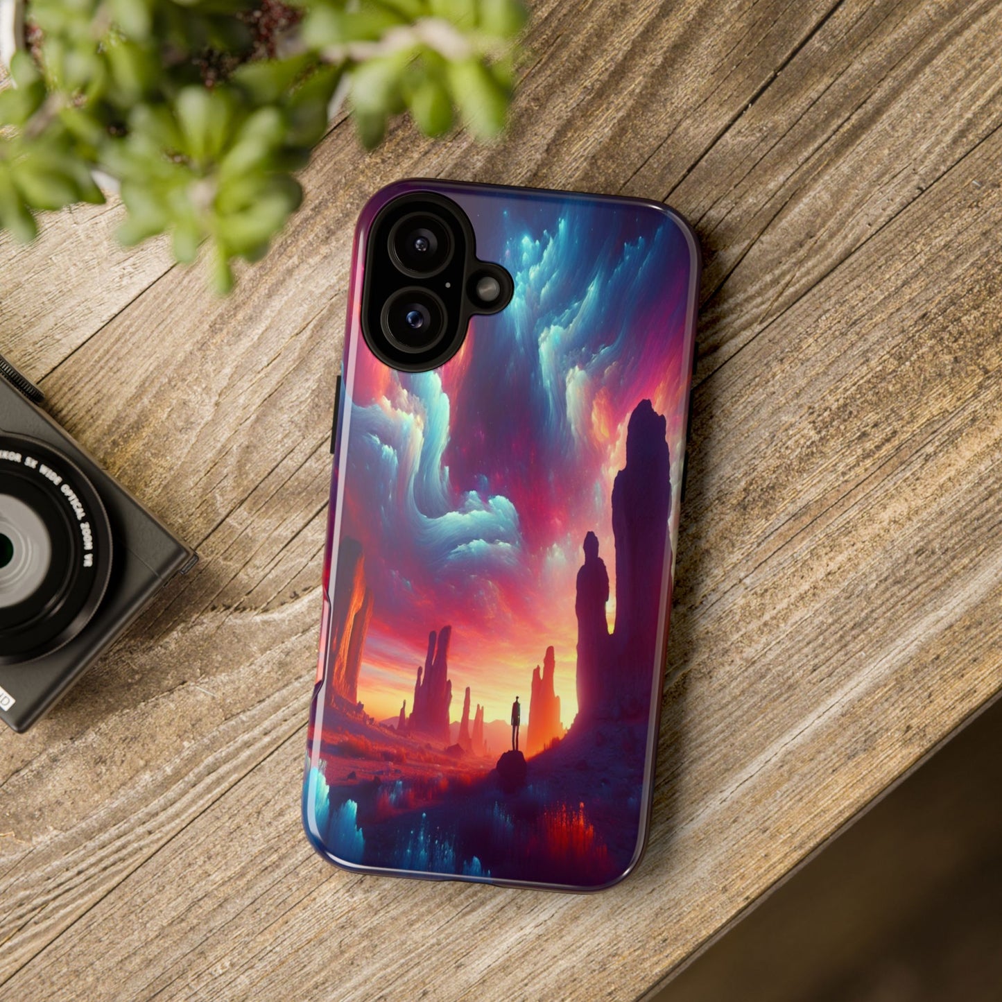 Wanderer in the Painted Sky - Phone Case