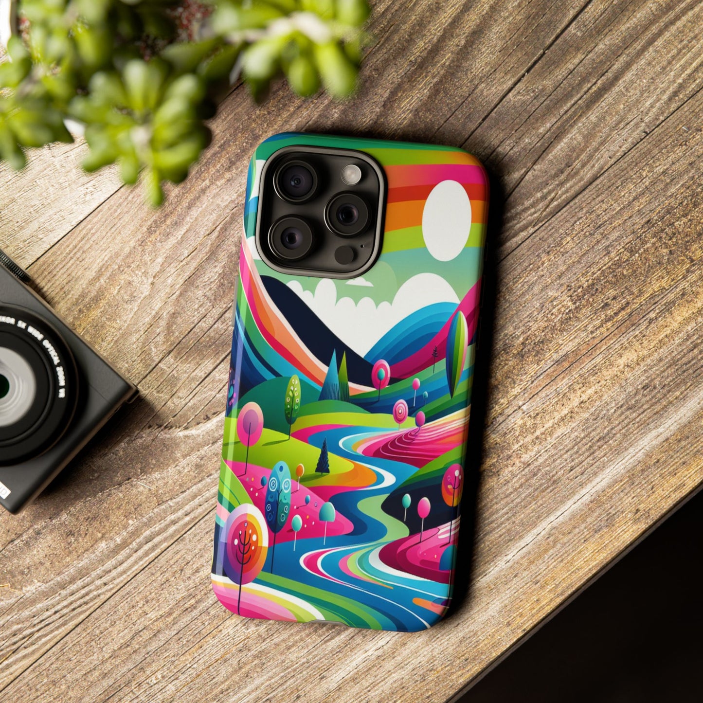 Colorful Landscape Journey - Phone Case