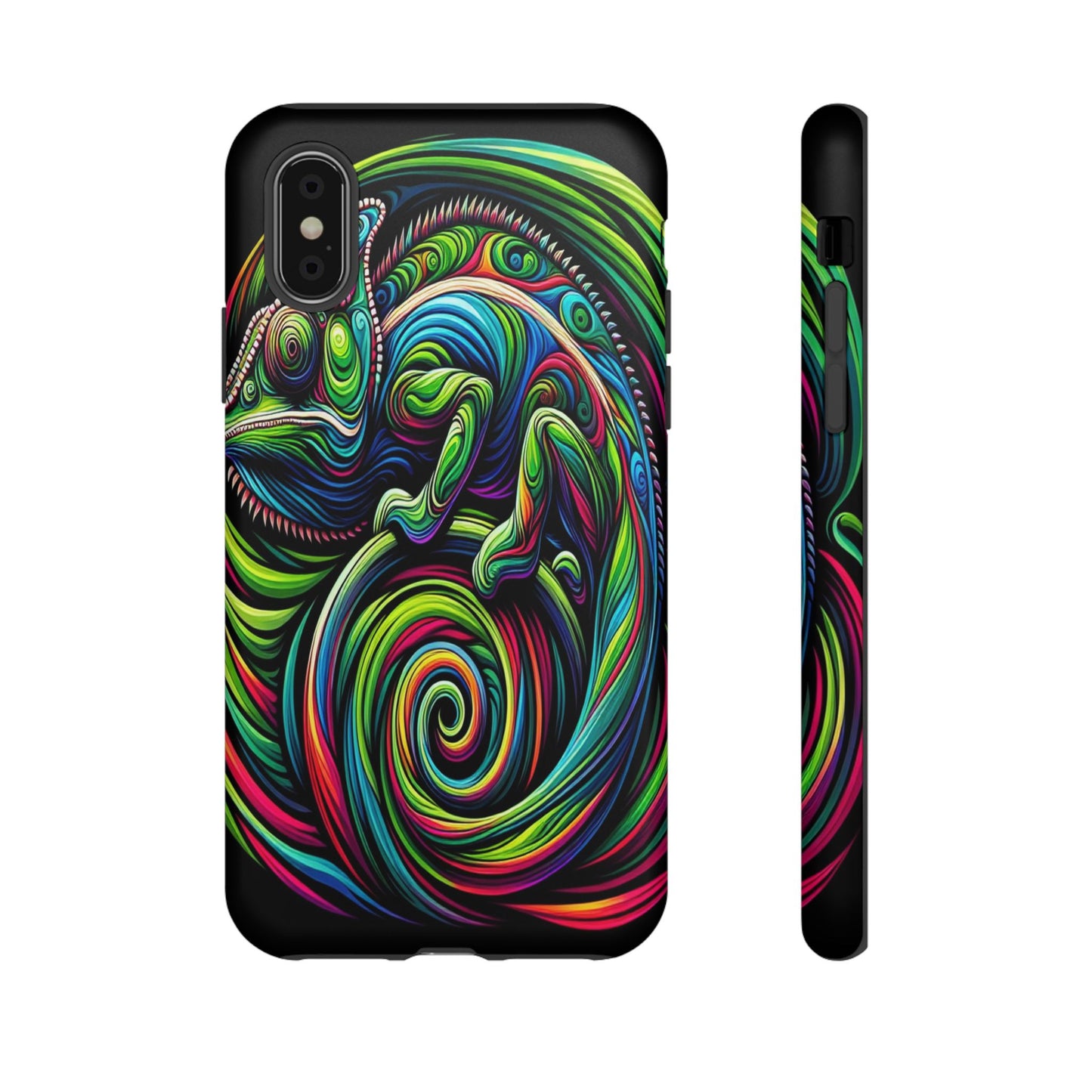 Chameleon in a Kaleidoscope Maze - Phone Case